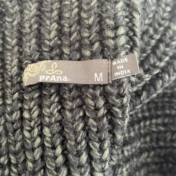 PRANA Thalia Long Open Front Sweater Green Chunky Knitted Duster Vest Sz MED  Th - Picture 5 of 11